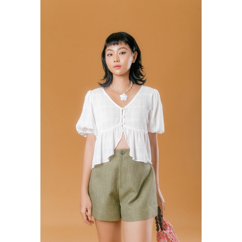 Quần Libe Olive Plain Woven Canvas Shorts chất liệu Canvas mới 100% còn tag