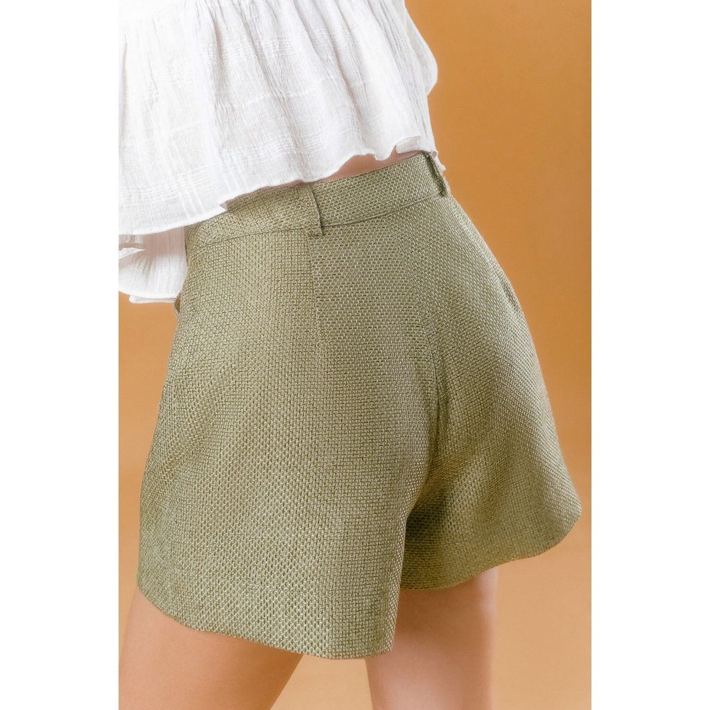 Quần Libe Olive Plain Woven Canvas Shorts chất liệu Canvas mới 100% còn tag