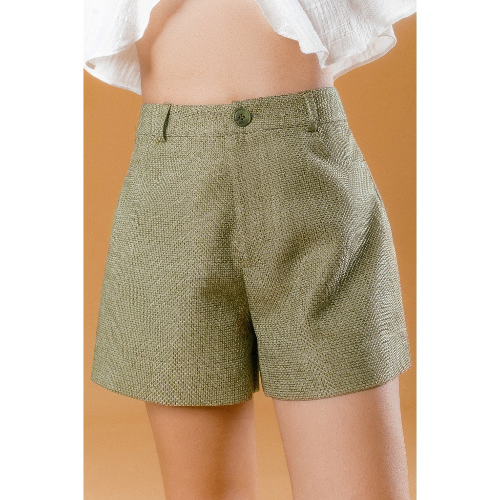 Quần Libe Olive Plain Woven Canvas Shorts chất liệu Canvas mới 100% còn tag