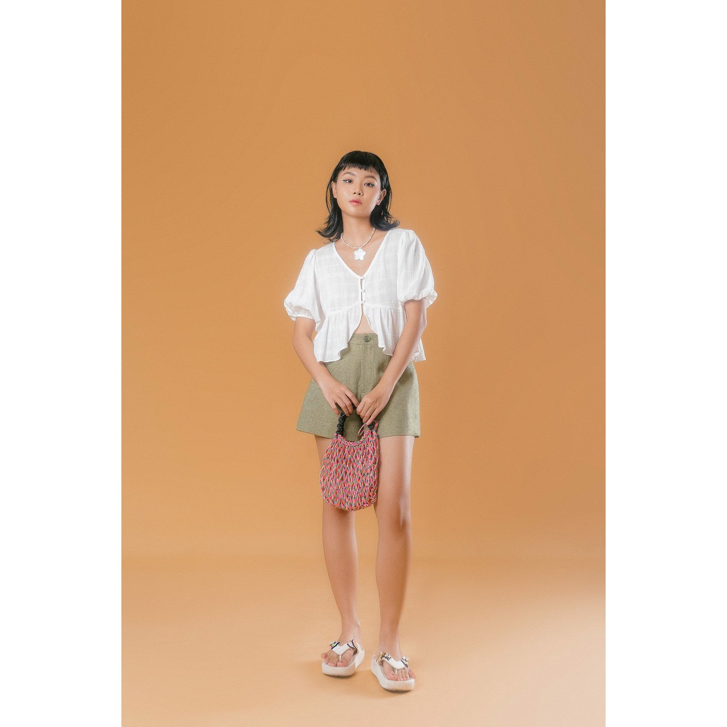 Quần Libe Olive Plain Woven Canvas Shorts chất liệu Canvas mới 100% còn tag