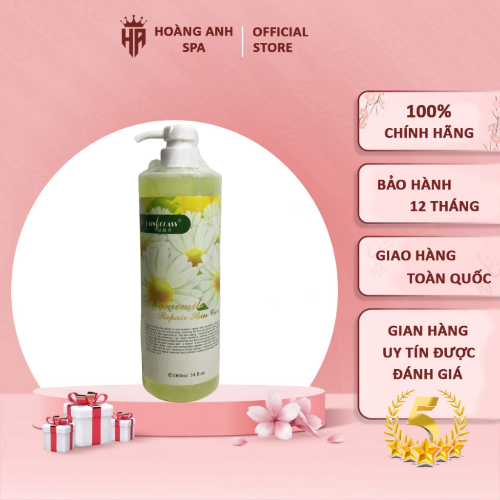 Nước Hoa Hồng Hoa Cúc Chai 1000ml Chăm Sóc Da Trong Spa, Thẩm Mỹ Viện