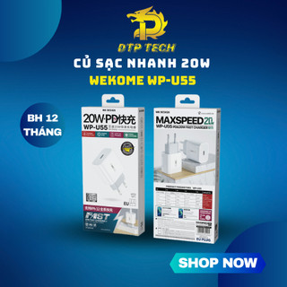 Củ sạc nhanh 20w wekome wp-u55 tương thích tất cả các dòng điện thoại