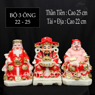[ BỘ 3 ÔNG ] THẦN TÀI +THỔ ĐỊA +THẦN TIỀN [ COMPOSITE + BỘT ĐÁ  ]