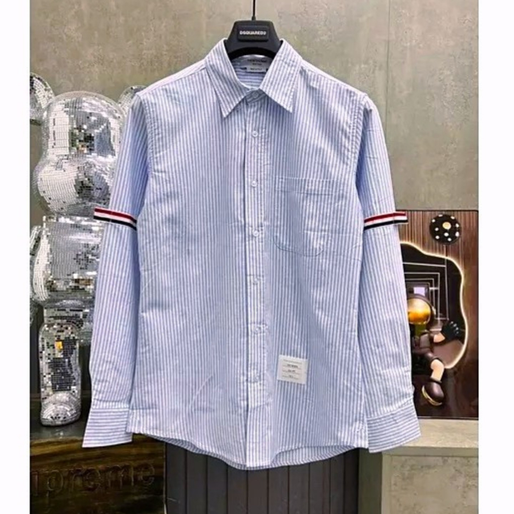 Áo Sơ Mi Thom Browne Dài Tay Màu Đen Chất Vải Cotton Lụa Cao Cấp hot trend 2023 | BigBuy360 - bigbuy360.vn