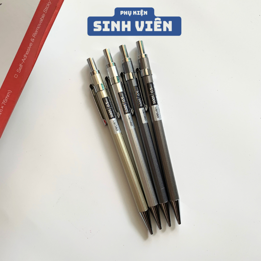Bút chì kim bấm kỹ thuật 0.5mm 2B Deli có đầu tẩy S001 | Phụ Kiện Sinh Viên.