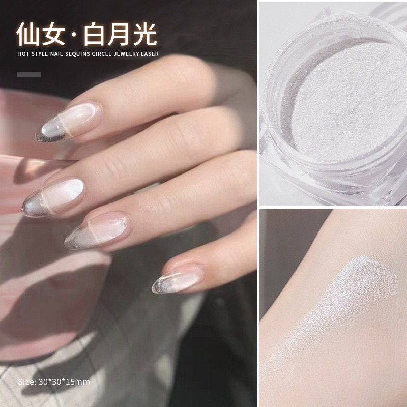 Set bột tráng gương ngọc trai 6 màu hot trang trí móng xinh