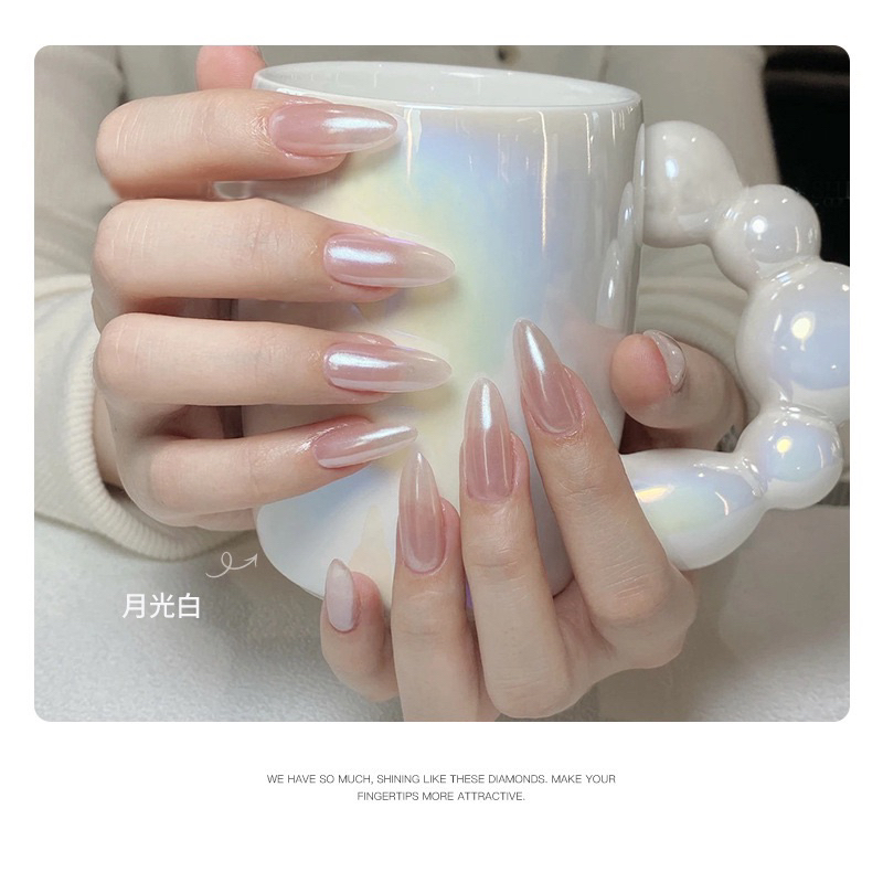 Set bột tráng gương ngọc trai 6 màu hot trang trí móng xinh