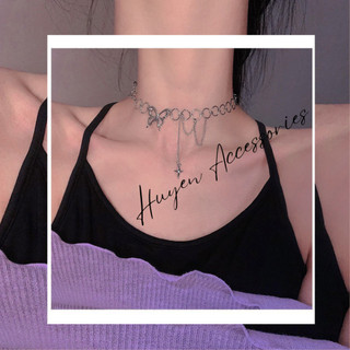 Choker / Vòng cổ / Dây chuyền mặt dây hình bướm trẻ trung, đáng yêu - HN11