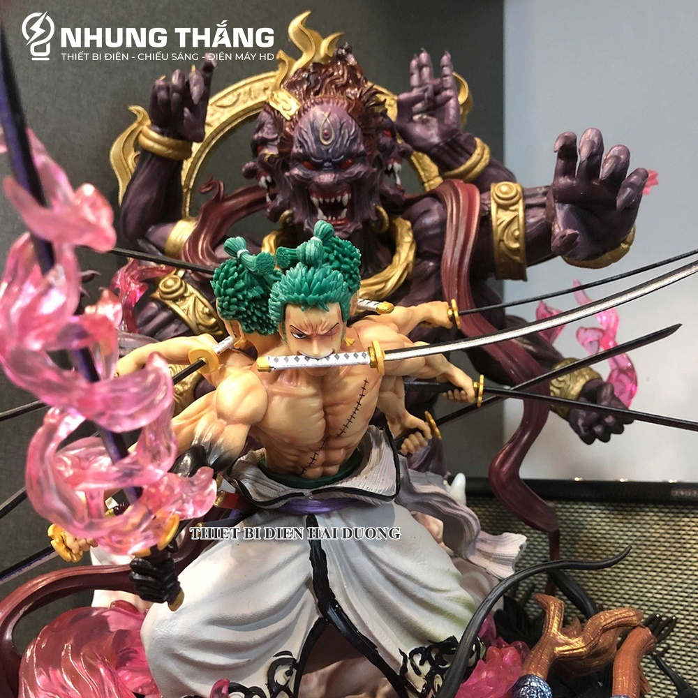 Mô Hình One Pice Zoro Quỷ thần Asura Kyutoryu - 3 Đầu - 6 Tay- 9 Kiếm Siêu Chất OP-004 - Cao 38cm
