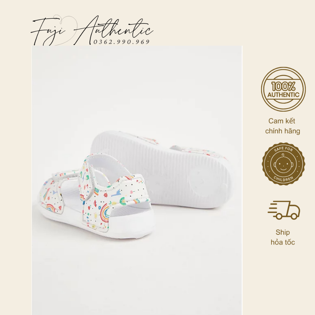 Sandal trắng họa tiết siêu nhẹ GEORGE cho bé trai