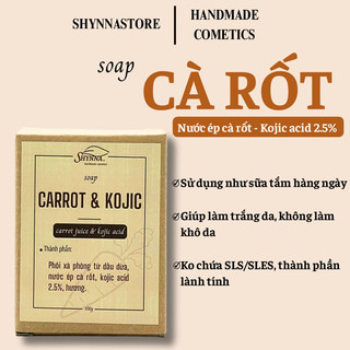 Soap cà rốt tắm trắng da body - xà bông tắm trắng da 100g