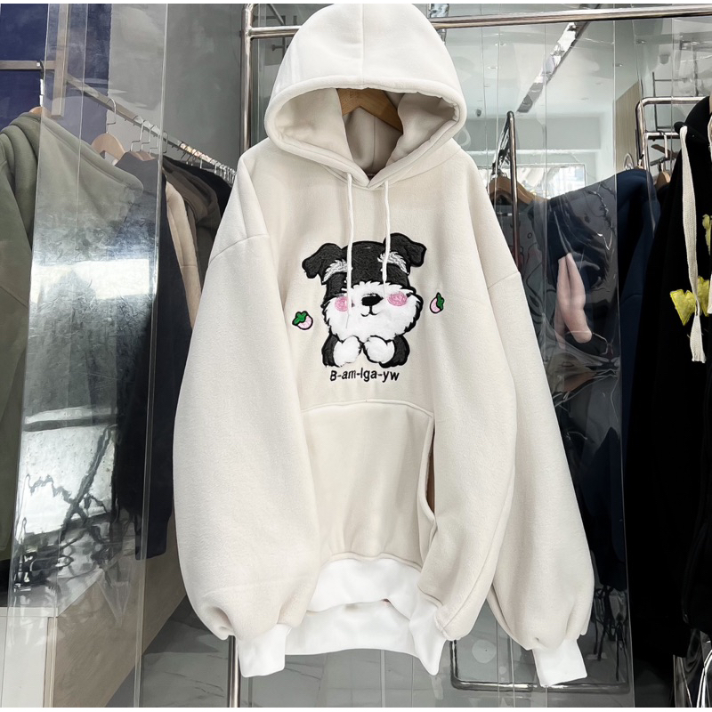 Áo nỉ hoodie cún BAM (ảnh chụp thật)