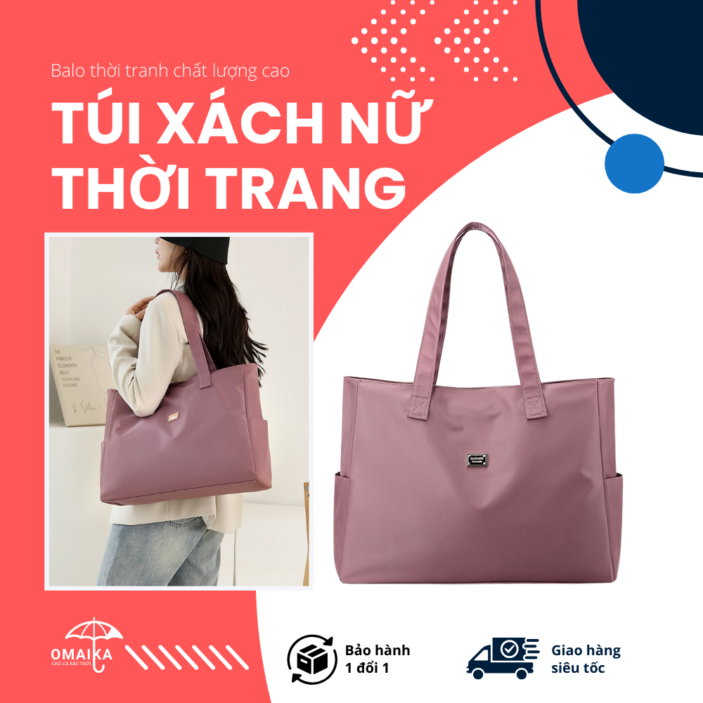Túi Xách Bản Lớn Omaika Đựng Được Nhiều Đồ Trẻ Trung Năng Động S-509