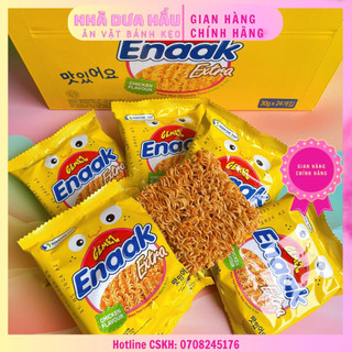Hộp 24 gói snack mì ăn liền trẻ em Enaak vàng hàng Indonesia gói 30gam