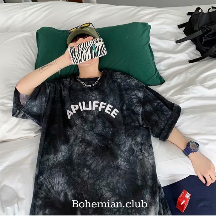 Áo thun chữ Trending Cotton co dãn Unisex Nam Nữ Form Rộng Tay Lỡ - Bohemian.club