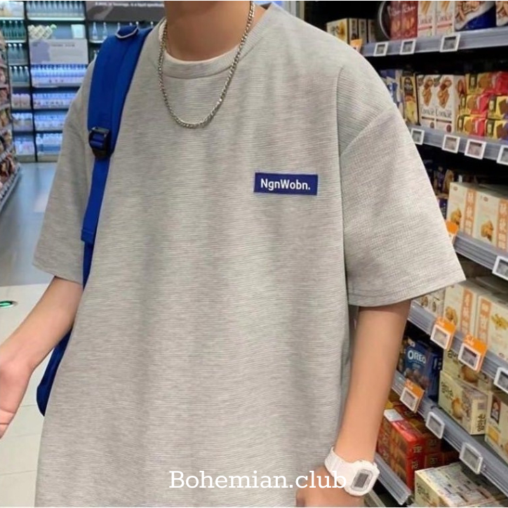 Áo thun chữ Trending Cotton co dãn Unisex Nam Nữ Form Rộng Tay Lỡ - Bohemian.club