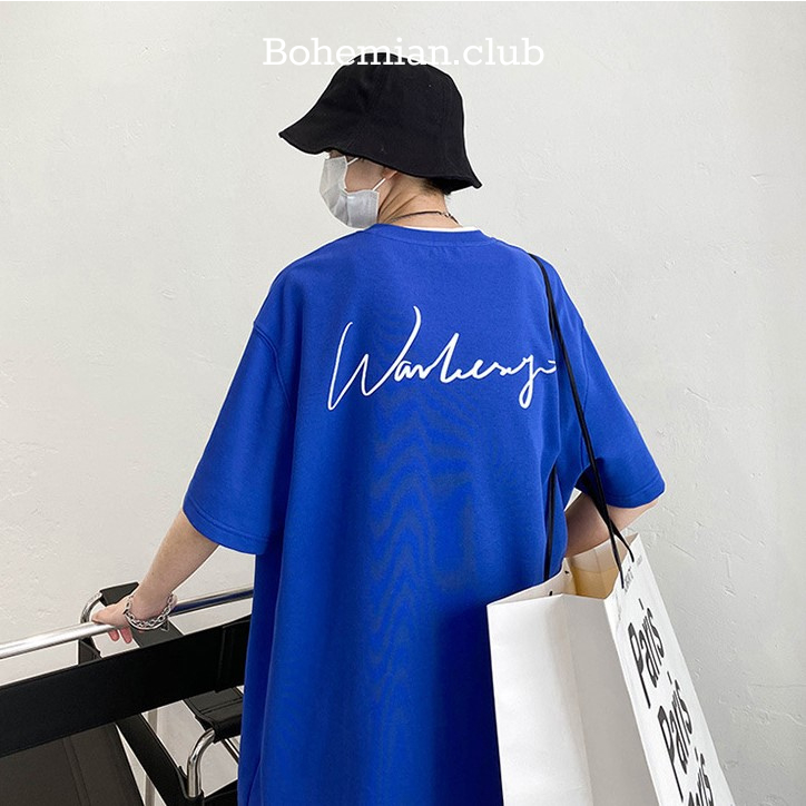 Áo thun chữ Trending Cotton co dãn Unisex Nam Nữ Form Rộng Tay Lỡ - Bohemian.club