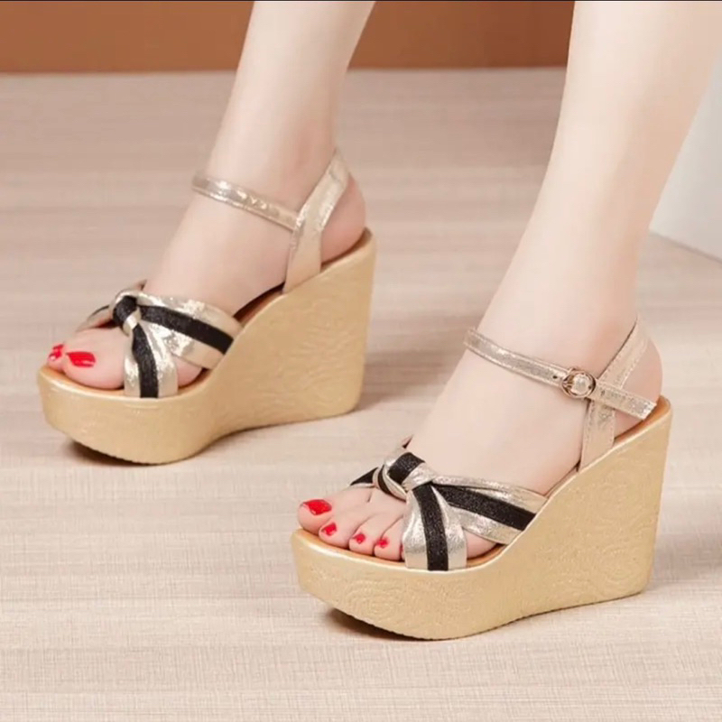 GIÀY SANDAL XUỒNG NƠ NHŨ CHÉO