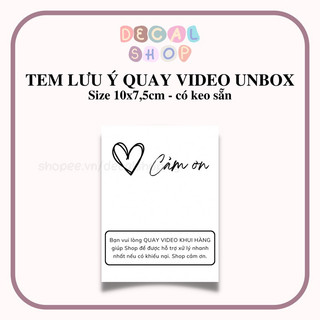 25-100 tem lưu ý quay video unbox có keo sẵn