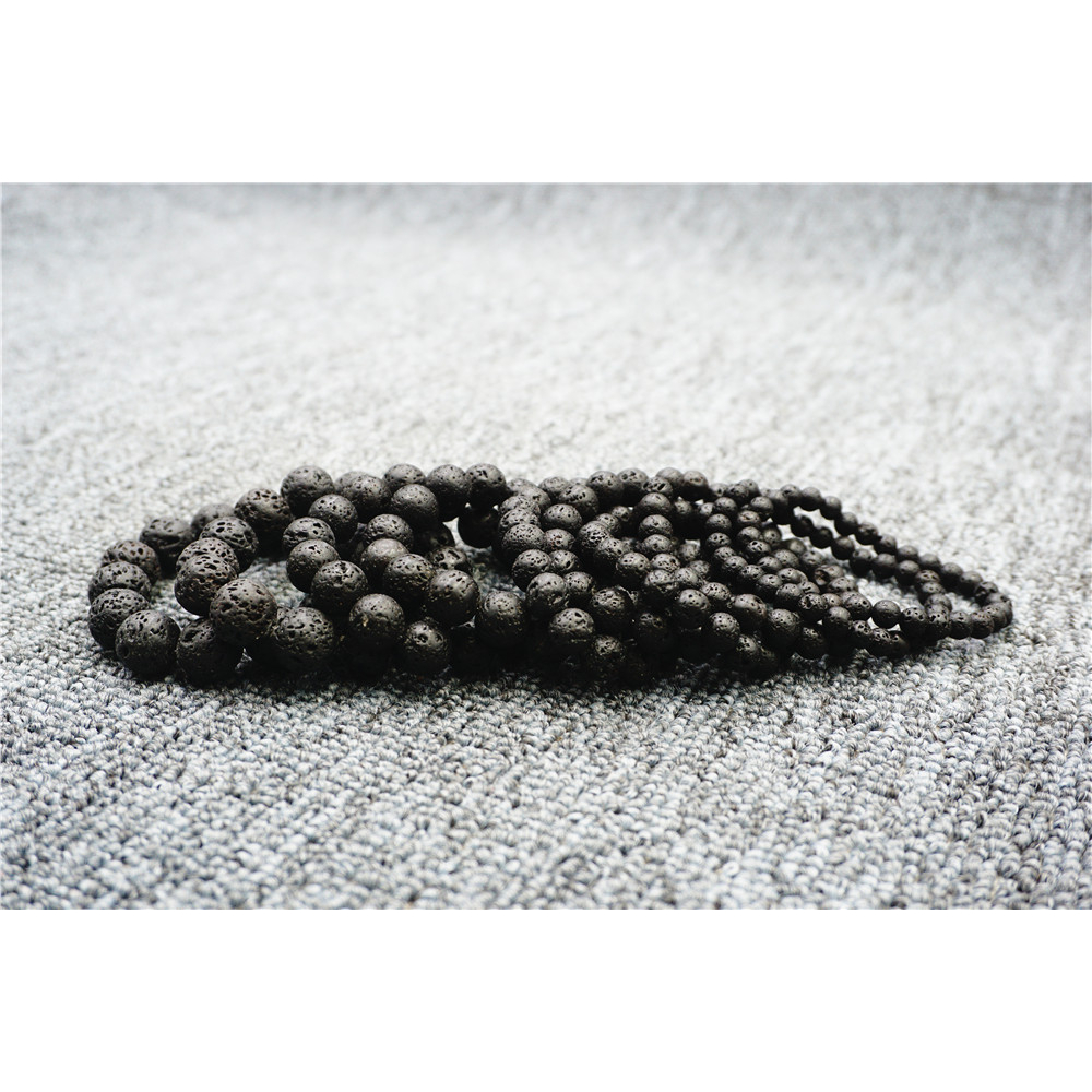 6~14mm vòng tay đá nham thạch, năng lượng cho mệnh thổ