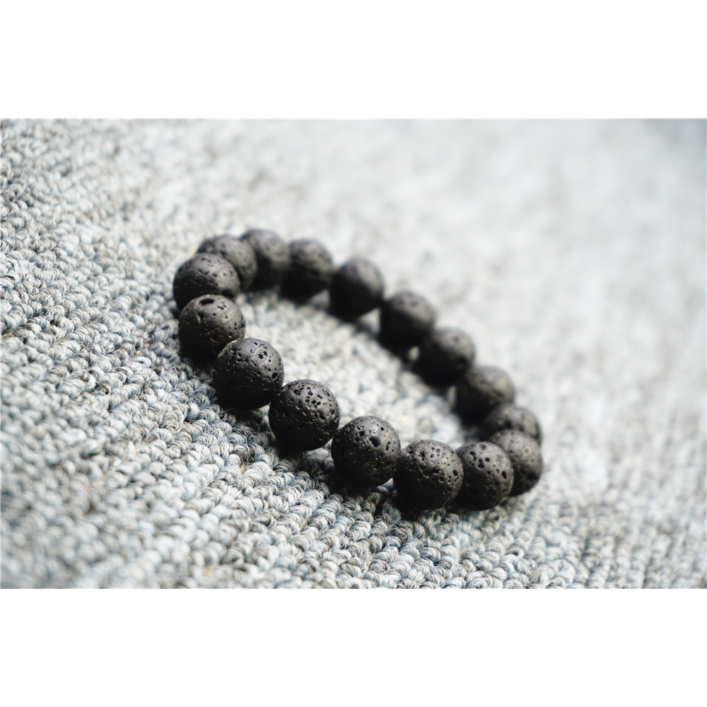 6~14mm vòng tay đá nham thạch, năng lượng cho mệnh thổ