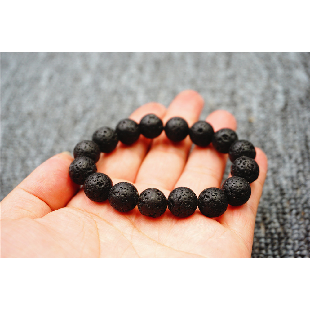 6~14mm vòng tay đá nham thạch, năng lượng cho mệnh thổ