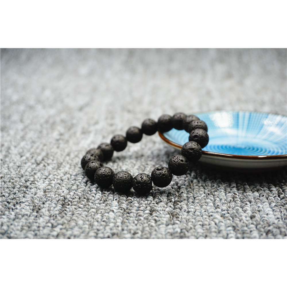 6~14mm vòng tay đá nham thạch, năng lượng cho mệnh thổ