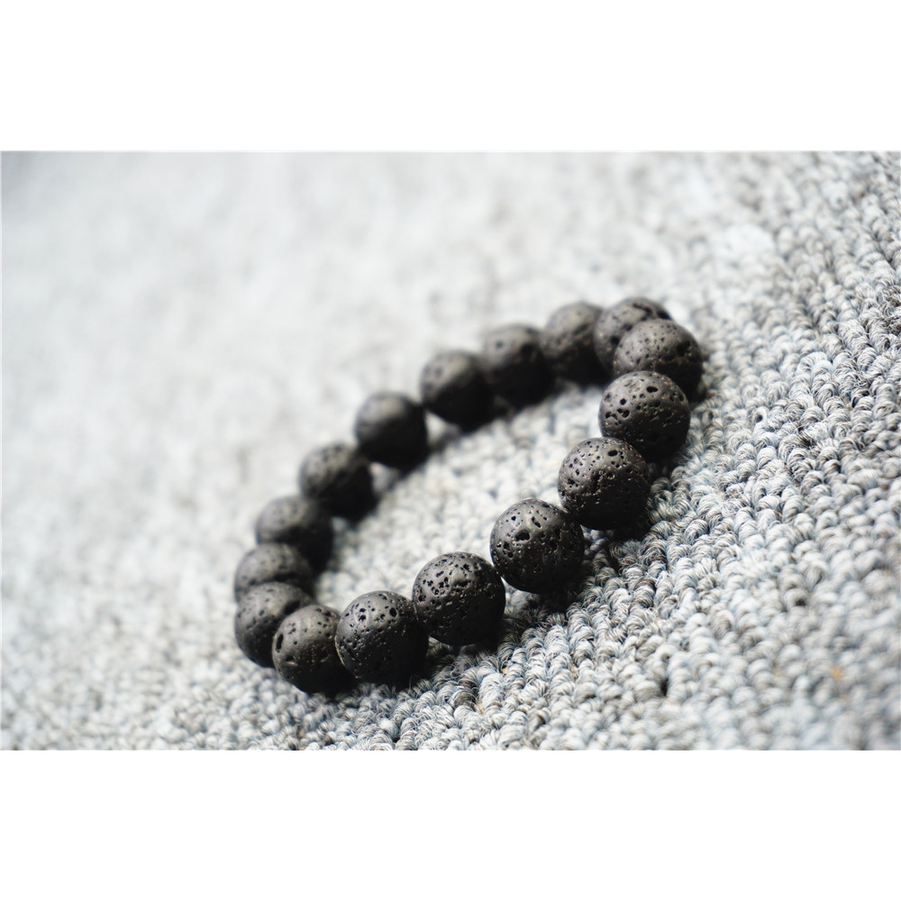 6~14mm vòng tay đá nham thạch, năng lượng cho mệnh thổ