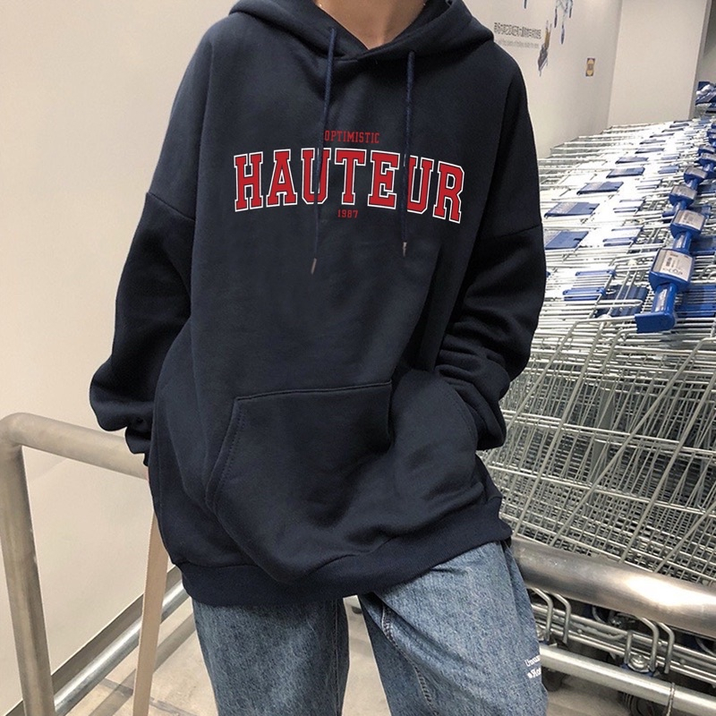 Áo Khoác HOODIE nỉ bông mũ to 2 lớp Unisex form rộng HAUTEUR mới nhất 2023 | BigBuy360 - bigbuy360.vn