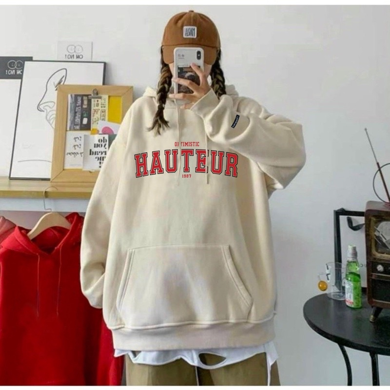 Áo Khoác HOODIE nỉ bông mũ to 2 lớp Unisex form rộng HAUTEUR mới nhất 2023 | BigBuy360 - bigbuy360.vn