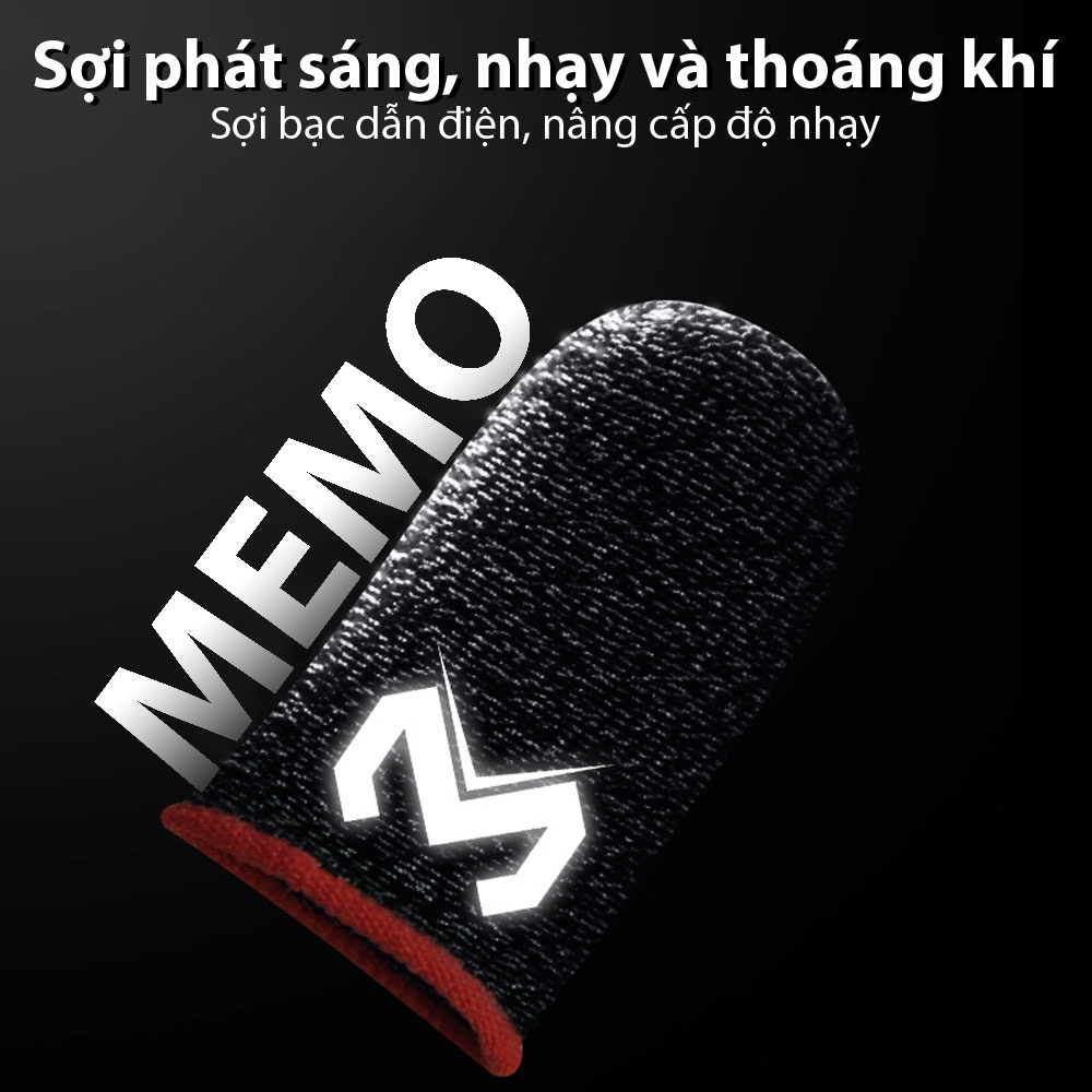 Găng Tay Chơi Game FF Chống Mồ Hôi PAOLU Memo Version 2 Finger Sleeve Phiên Bản Bao Tay Cảm Ứng Siêu Nhạy Sợi Carbon
