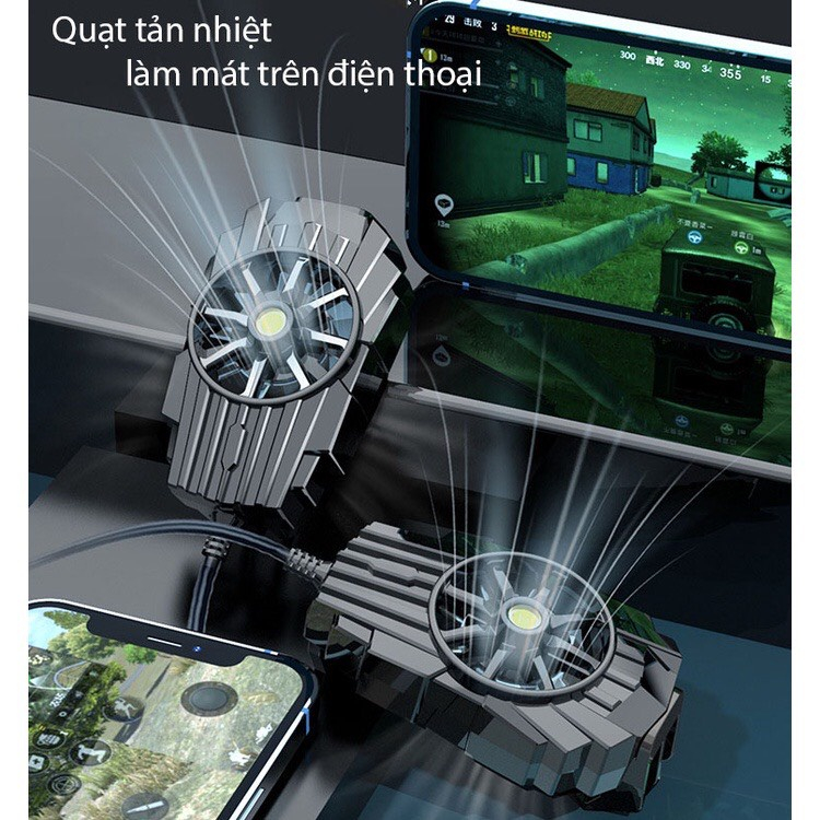 Quạt Tản Nhiệt Điện Thoại MEMO G6 PaoLU Thích Hợp Cho PUBG FF LIÊN QUÂN ROS