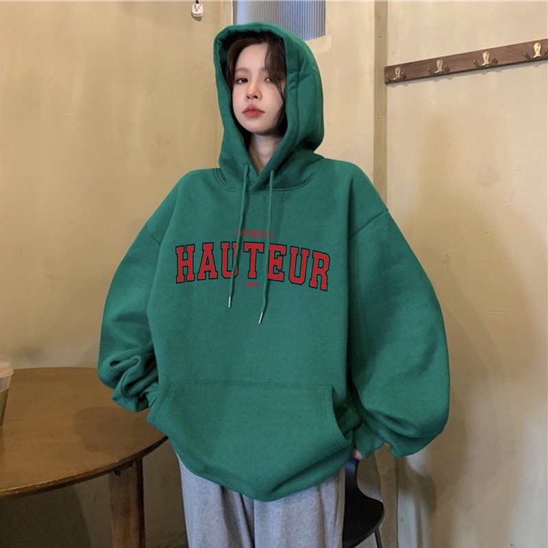 Áo Khoác HOODIE nỉ bông mũ to 2 lớp Unisex form rộng HAUTEUR mới nhất 2023 | BigBuy360 - bigbuy360.vn