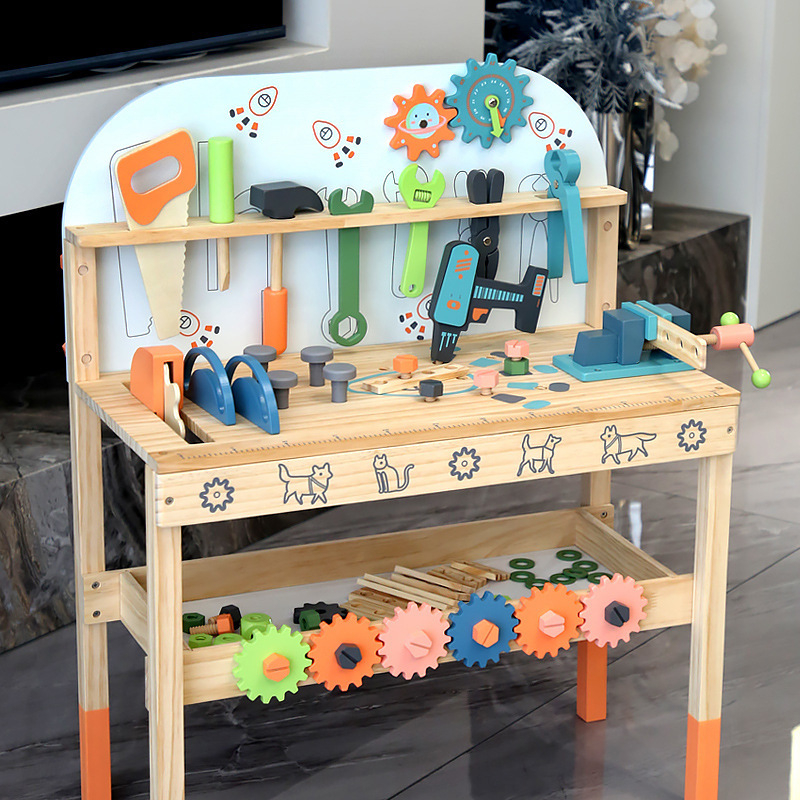 Bộ đồ chơi bàn dụng cụ cơ khí bằng gỗ cao cấp cho bé toystore FUDAER
