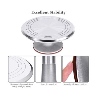 Bàn xoay inox 30cm (Hàng loại 1 có bọc xốp)