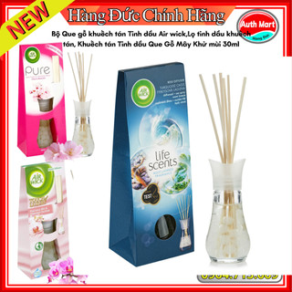 Bộ Que gỗ khuếch tán Tinh dầu Air wick,Lọ tinh dầu khuếch tán, Khuếch tán Tinh dầu Que Gỗ Mây Khử mùi 30ml