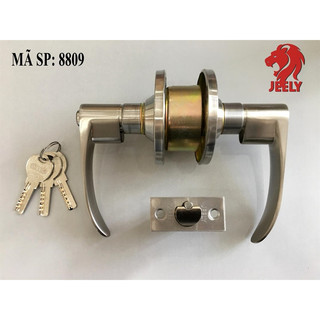 Khóa tròn gạt cao cấp jeely cò rời màu inox - thay cho khóa tay nắm tròn