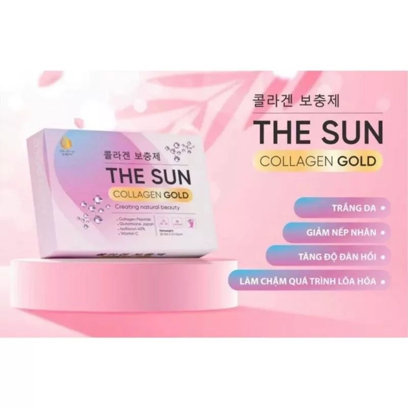 Collagen uống trắng da giảm thâm nám The Sun Gold