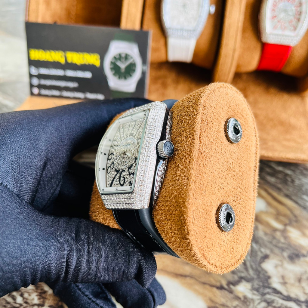 Đồng Hồ Nữ FM GENEVE Đính Full Đá Mặt Số, máy Thụy sĩ, Size 32mm, Chống Nước 5ATM