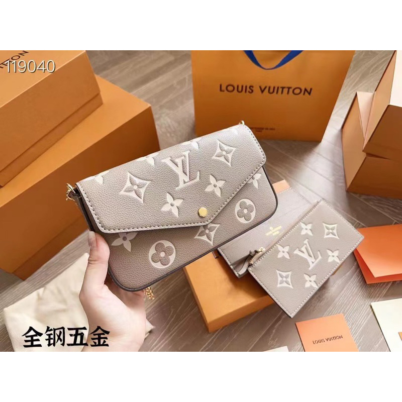 Set 3 túi lv hàng super sale full 2box da bò thật