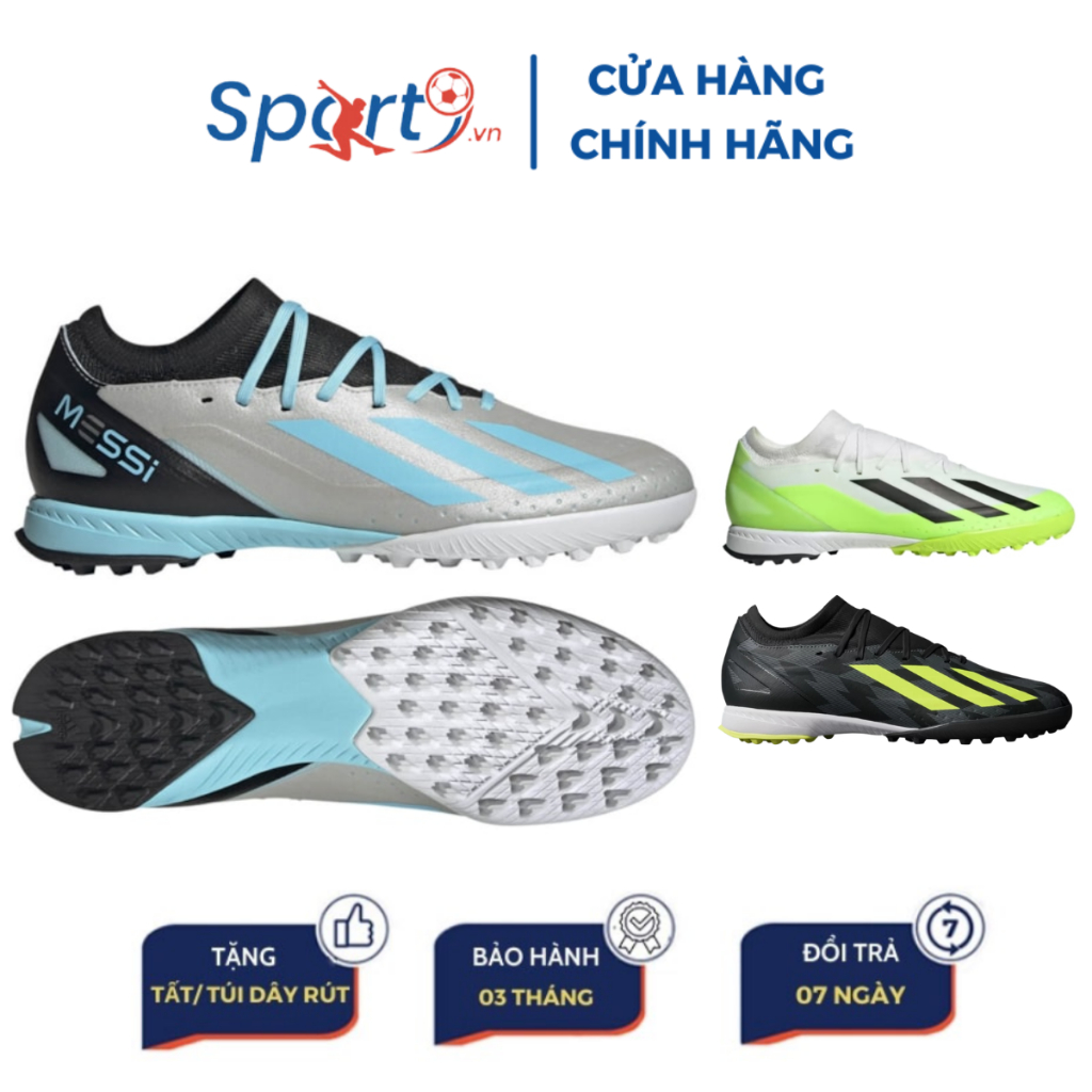Giày đá bóng sân cỏ nhân tạo chính hãng adidas X Crazyfast .3 TF Crazyrush - Xanh/Trắng - ID9337