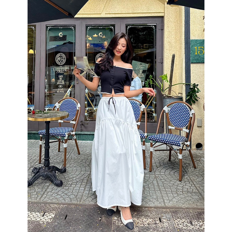 SODA POP - Koda Top - Áo trễ vai đính nơ xinh xắn