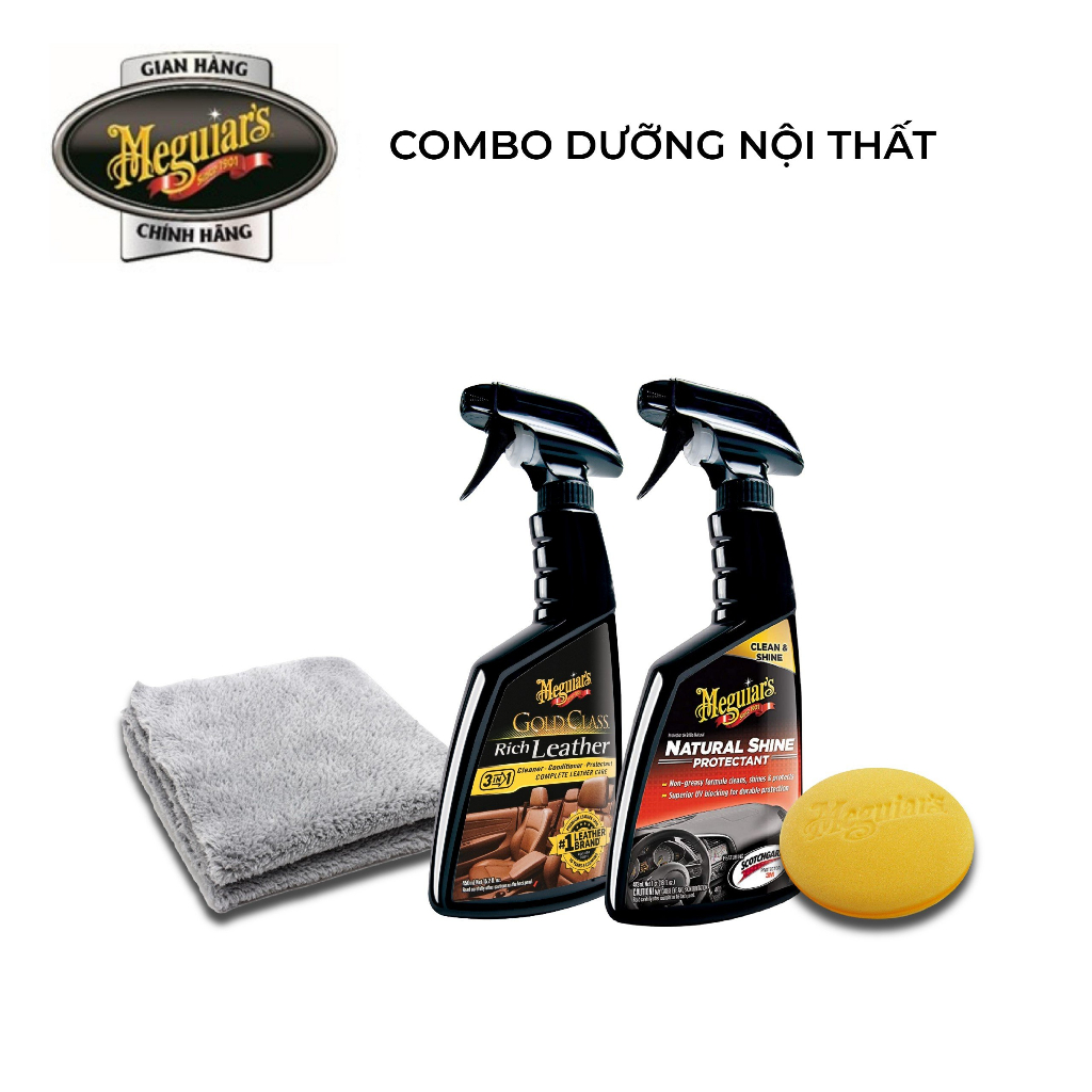 Meguiar's Combo dưỡng nhựa và da nội thất xe hơi (4 sản phẩm) - CB2201