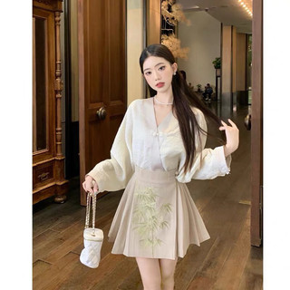 Set ulzang váy hoa hán phục kèm video