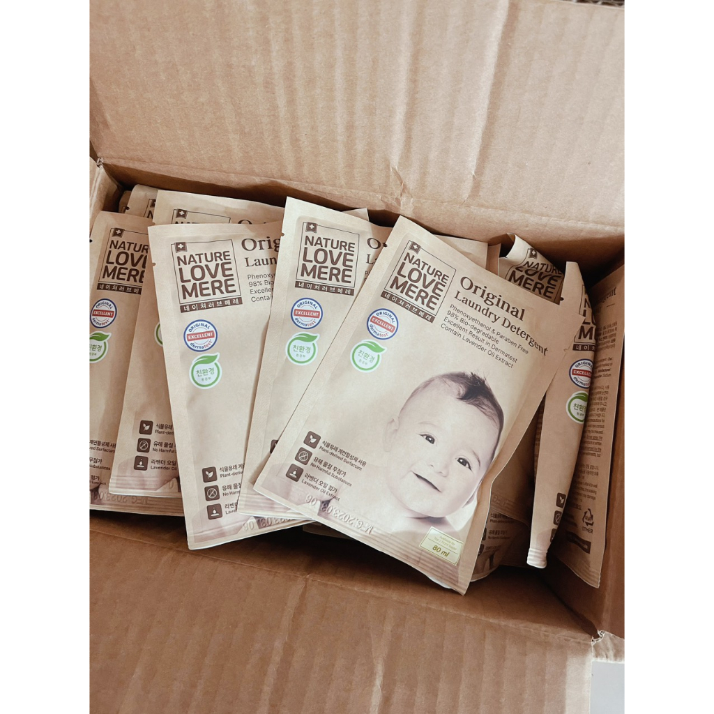 Nước giặt xả quần áo cho bé & đồ lót cho mẹ thảo mộc hữu cơ kháng khuẩn Nature Love Mere
