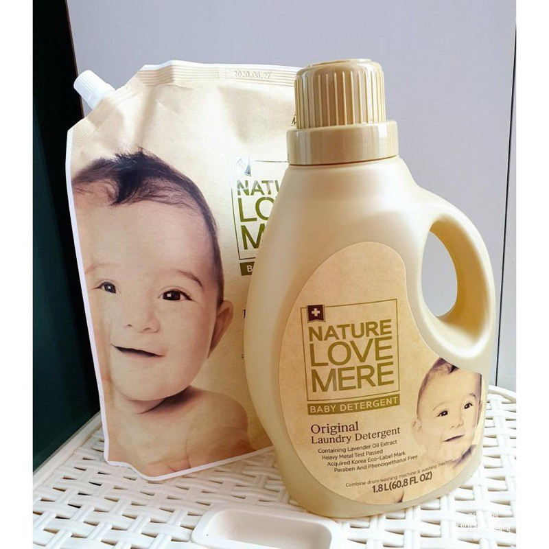 Nước giặt xả quần áo cho bé & đồ lót cho mẹ thảo mộc hữu cơ kháng khuẩn Nature Love Mere