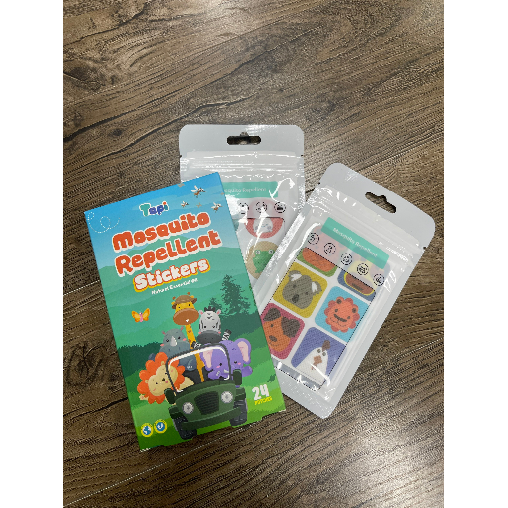 Chống muỗi sticker dán và vòng đeo silicon TAPI đáng yêu cho bé ướp tinh dầu chanh sả lavender