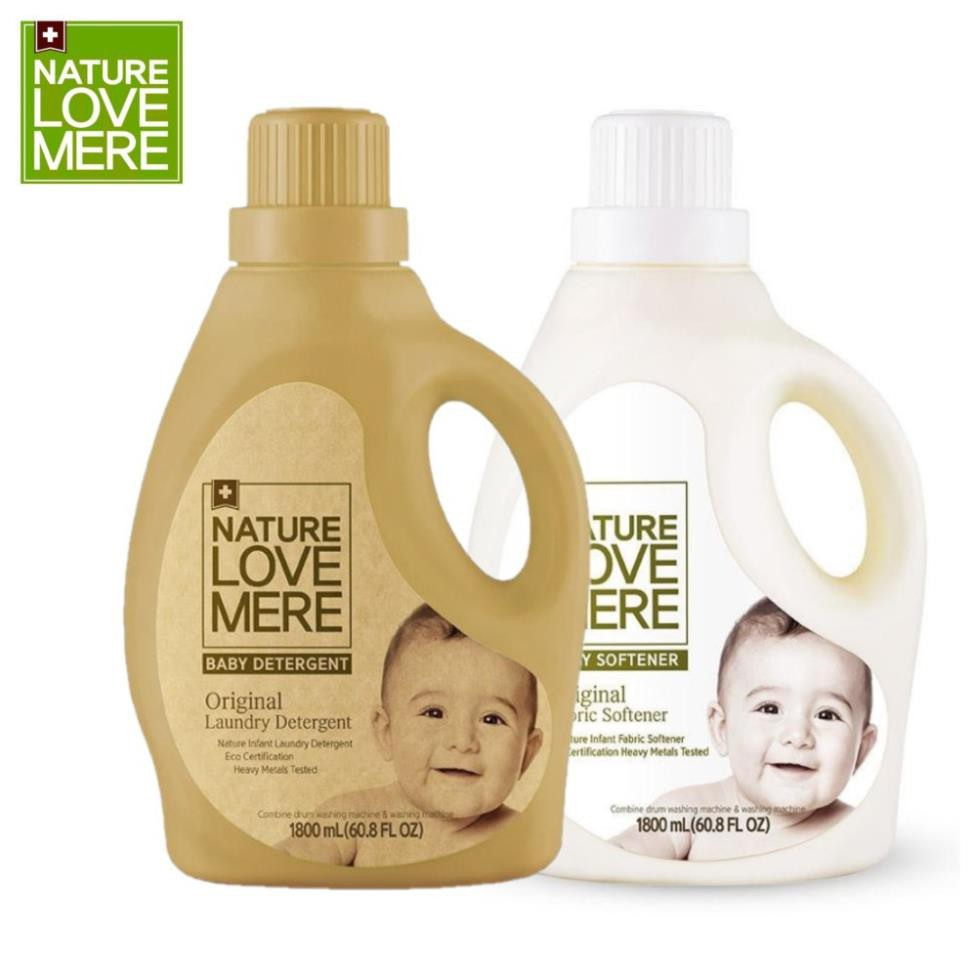 Nước giặt xả quần áo cho bé & đồ lót cho mẹ thảo mộc hữu cơ kháng khuẩn Nature Love Mere