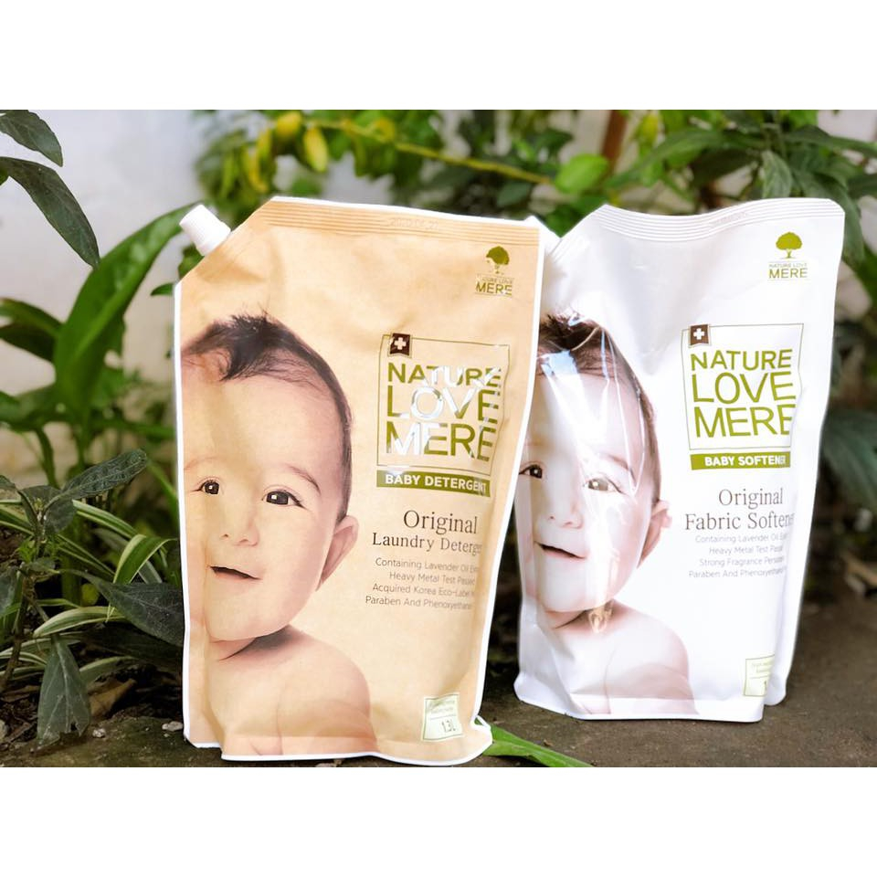 Nước giặt xả quần áo cho bé & đồ lót cho mẹ thảo mộc hữu cơ kháng khuẩn Nature Love Mere