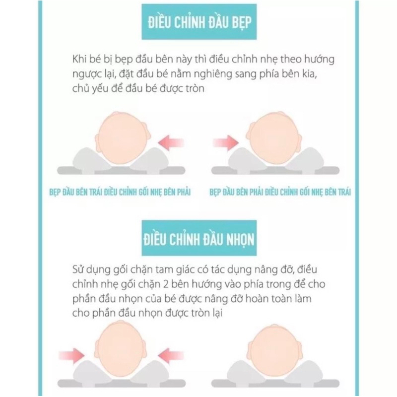 Gối Chặn Định Hình Đầu Xô Muslin BOOONACho Bé Sơ Sinh, Chống Méo Đầu, Bẹp Đầu,Êm Ái Kèm Bông Bên Trong